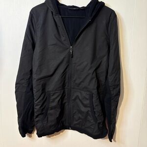 Marc Anthony Black Textured Windbreaker